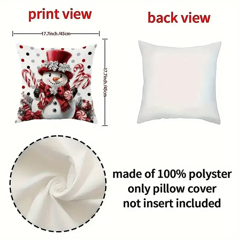 4 Pcs Christmas Pillow Covers 18x18