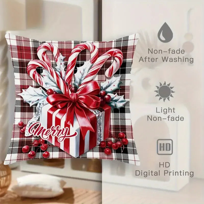 4 Pcs Christmas Pillow Covers 18x18