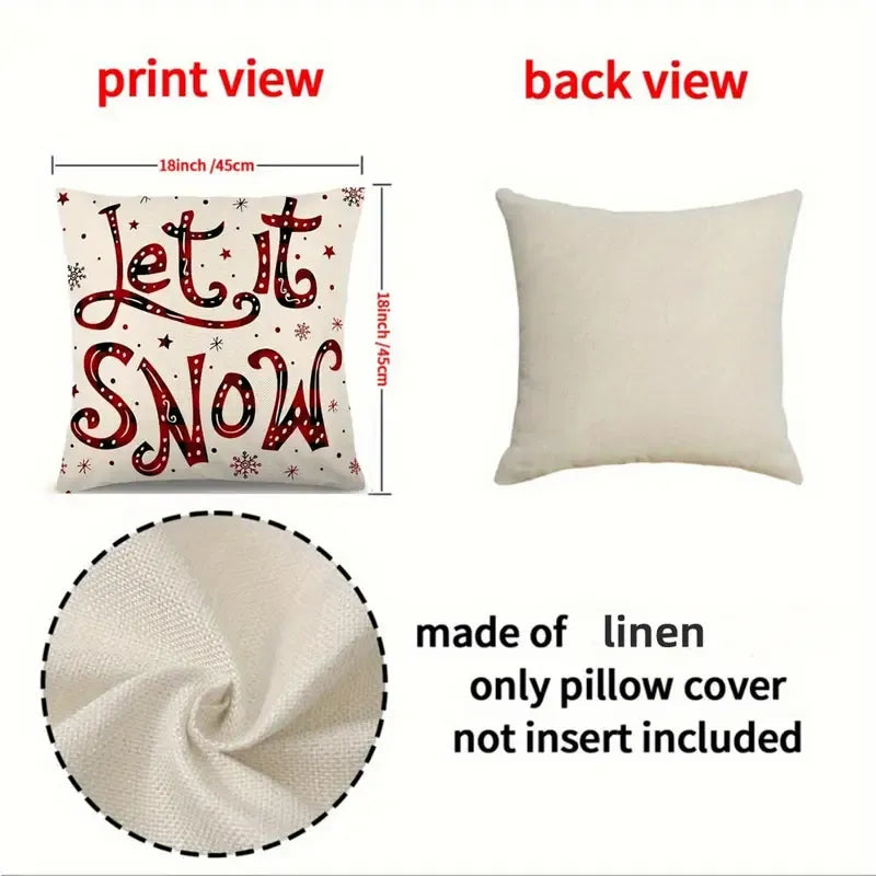 4 Pcs Christmas Pillow Covers 18x18