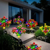 4 Pcs Solar Flower Lights
