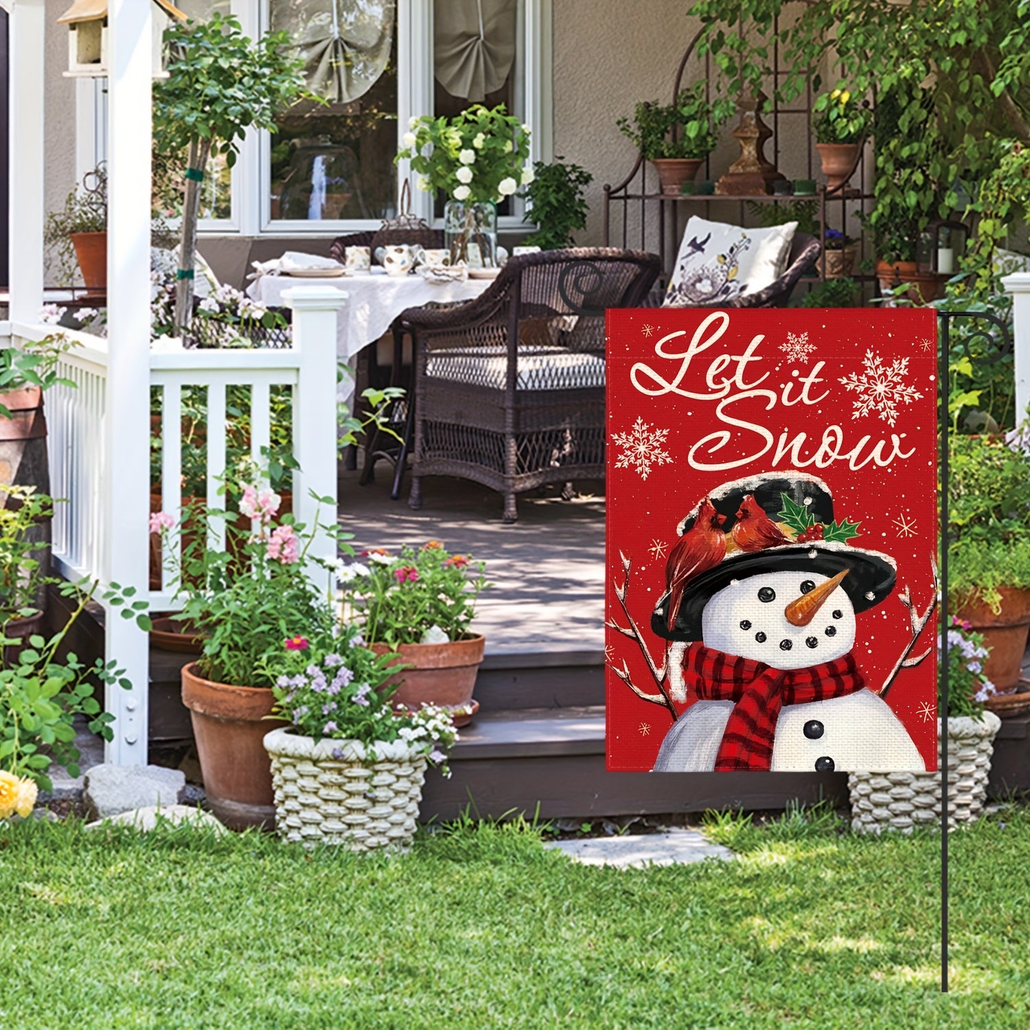 2 Pcs Christmas Garden Flags