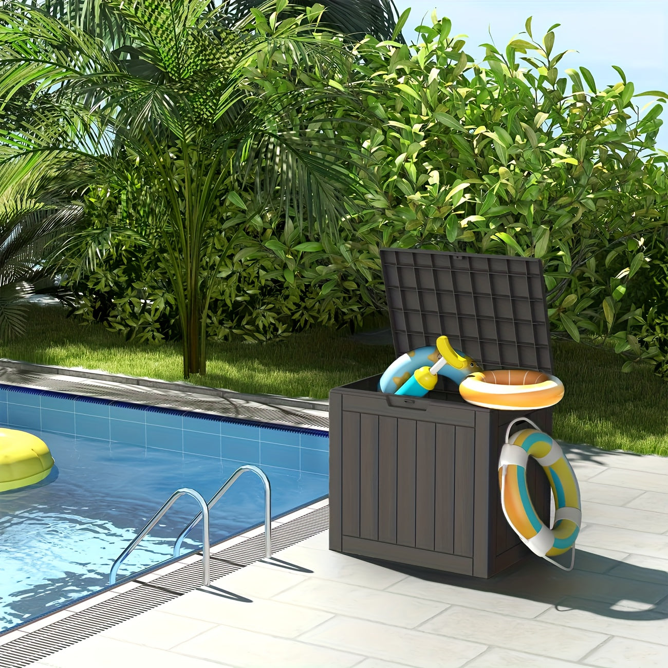 35/75 Gallon Black Outdoor Storage Box
