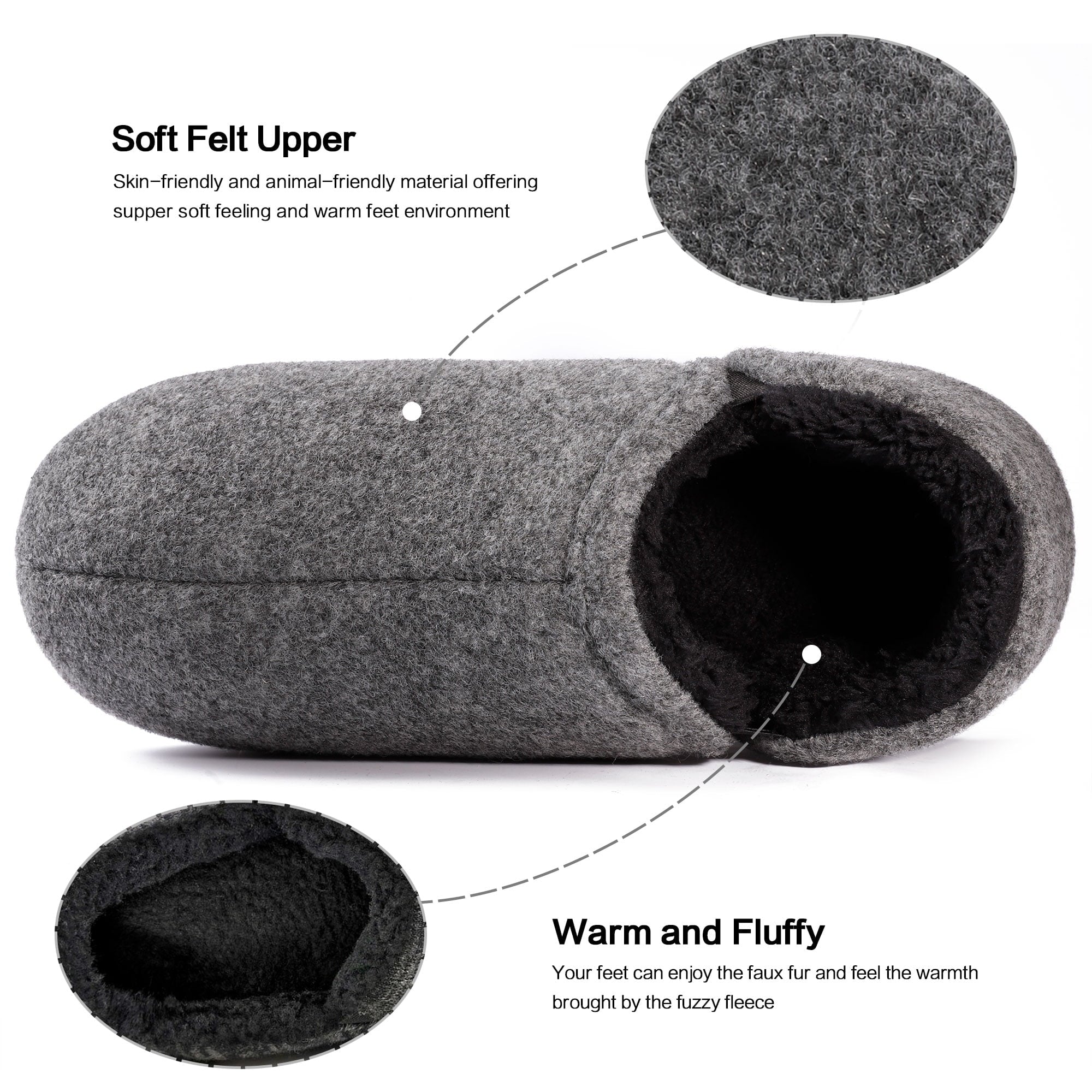 Mens Faux Fur Slippers