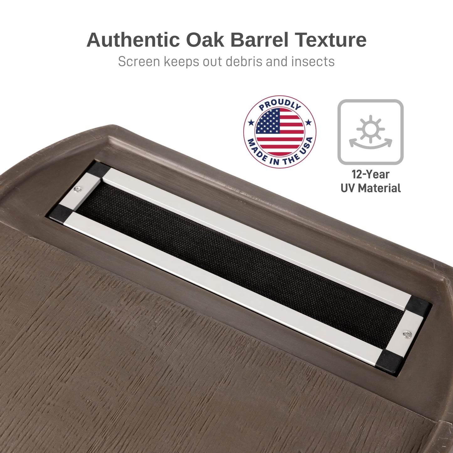 50 Gallon Flat Back Rain Barrel 