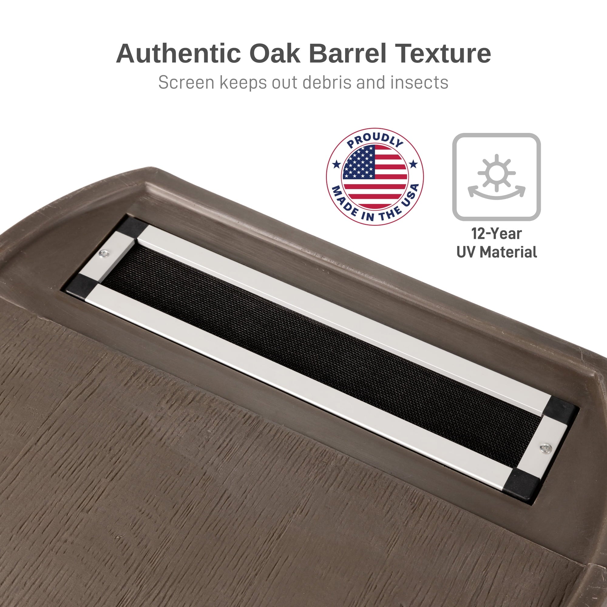 50 Gallon Flat Back Rain Barrel 