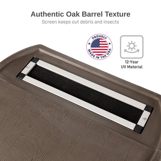 50 Gallon Flat Back Rain Barrel 