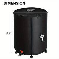 50 Gallon Rain Water Barrel Green and Black