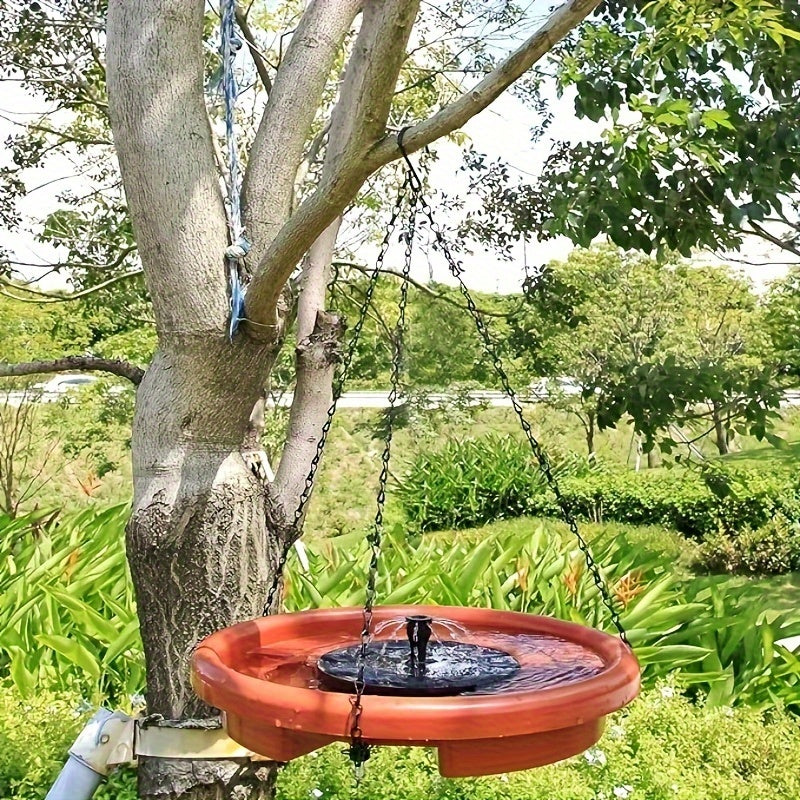 Hanging Bird Bath with Solar Powered Fountain