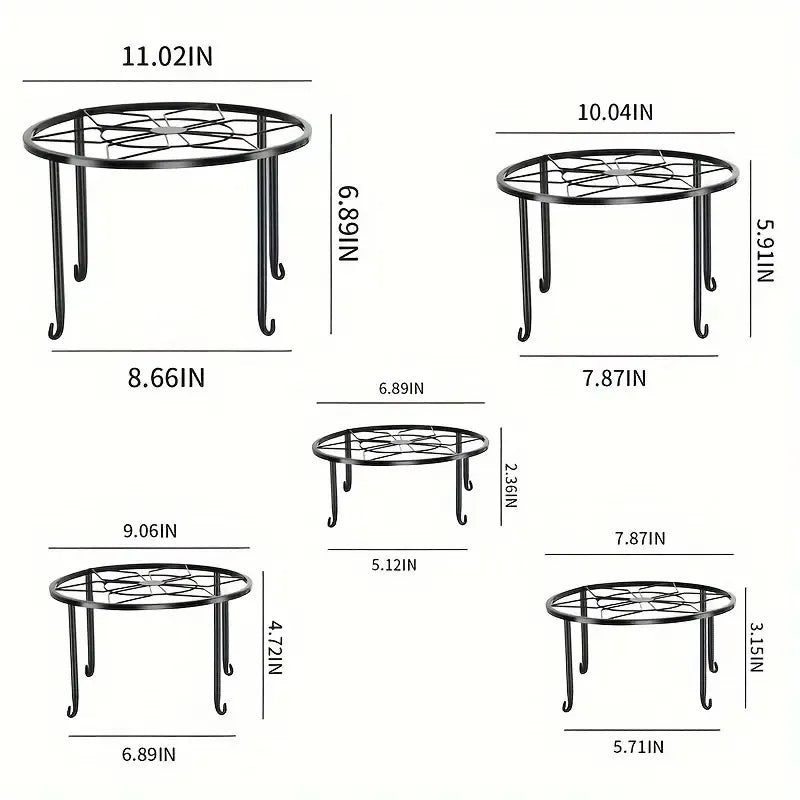 5 Pcs Round Plant Stand