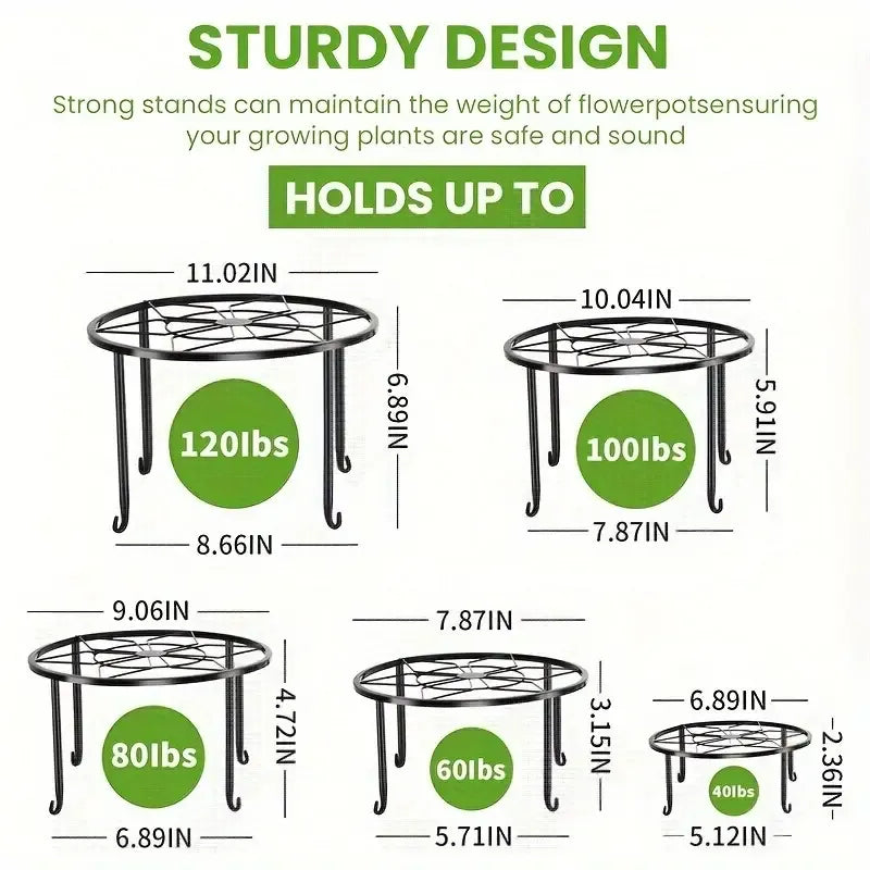 5 Pcs Round Plant Stand