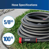 5/8 Inch Garden Hose | 100 Ft Polyfusion Hose