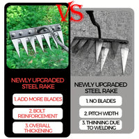 2 Pcs Metal Weed Rake