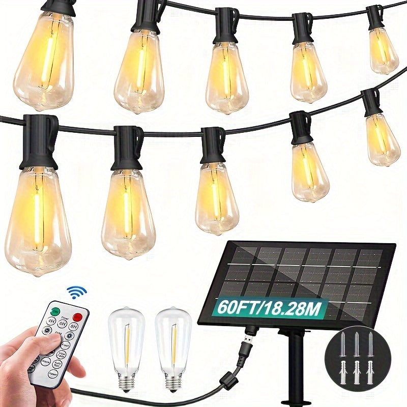 Outdoor Solar String Lights With Remote Control