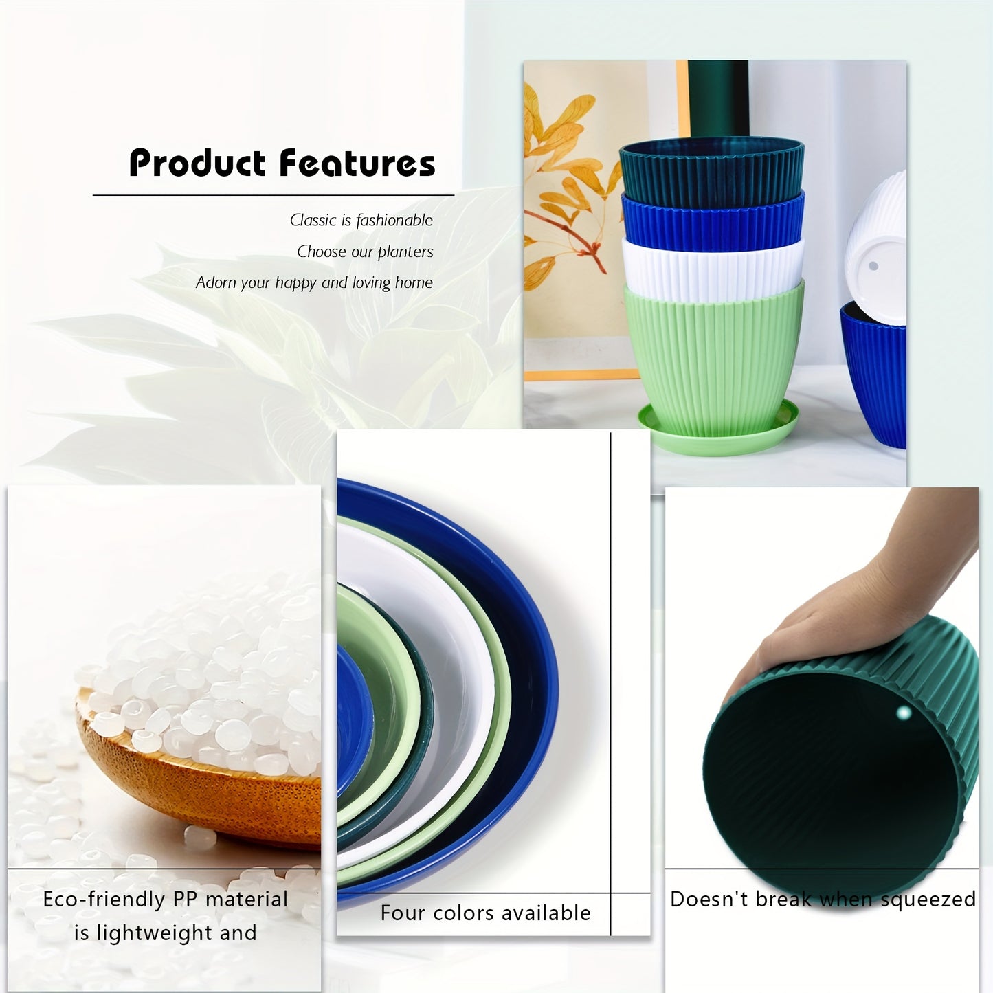 6 Pcs Set of Flower Pots