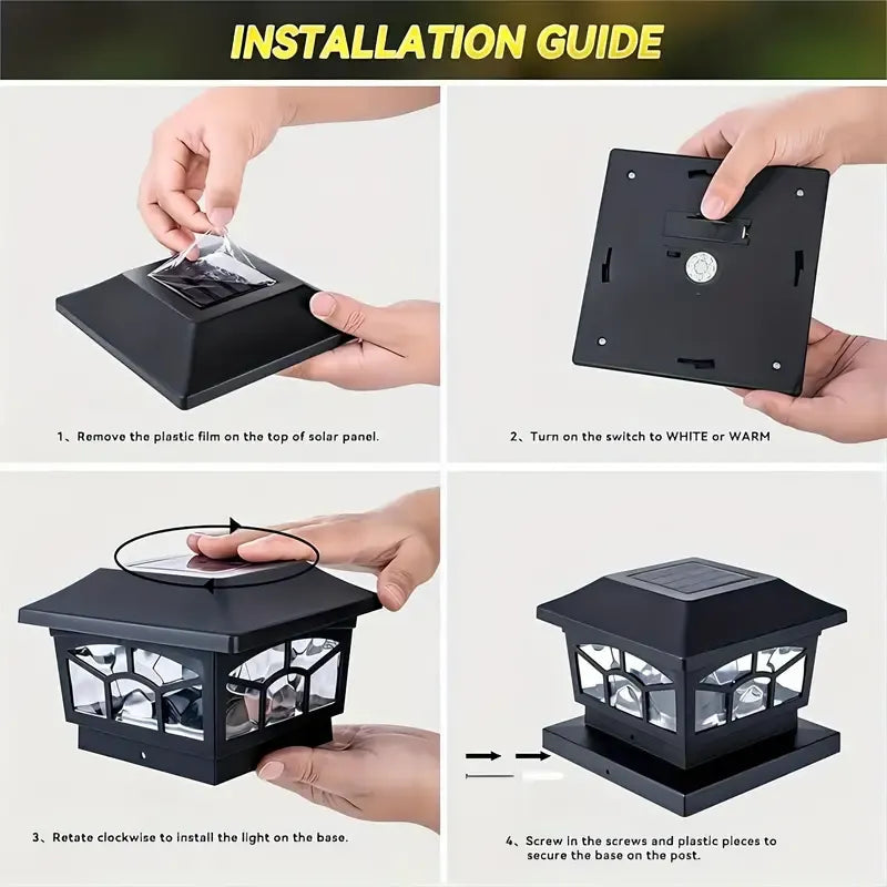 6 Pcs Solar Lights for Fence