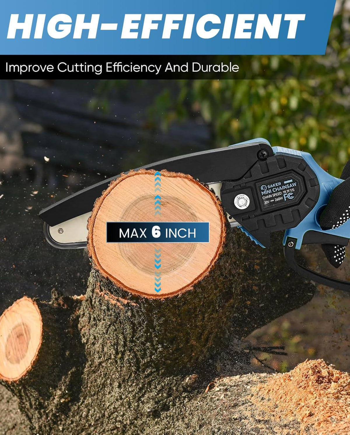 6" Cordless Saker Mini Chainsaw