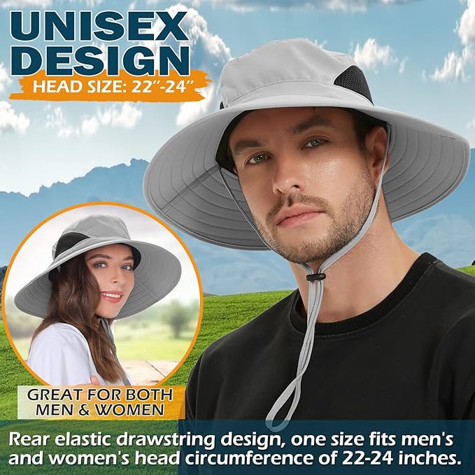 Wide Brimmed Bucket Hat for Men and Women