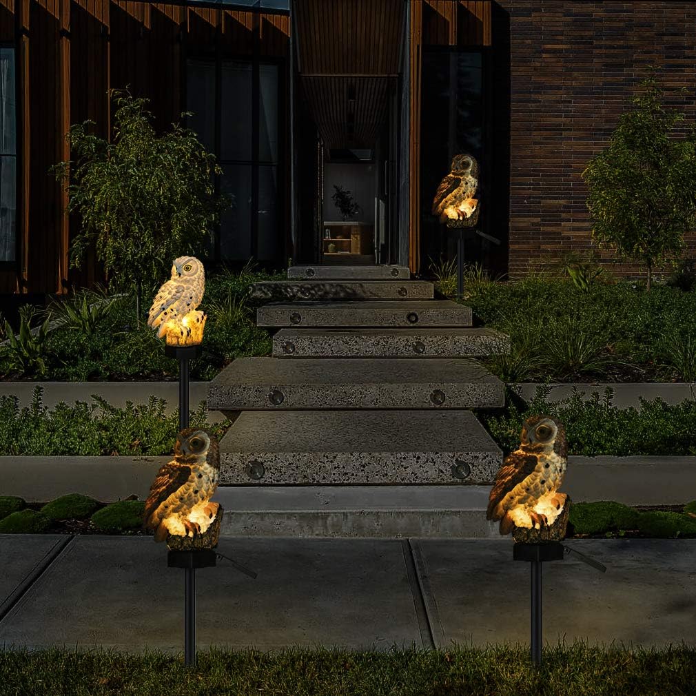 Owl Garden Decor | Solar Owl Garden Light