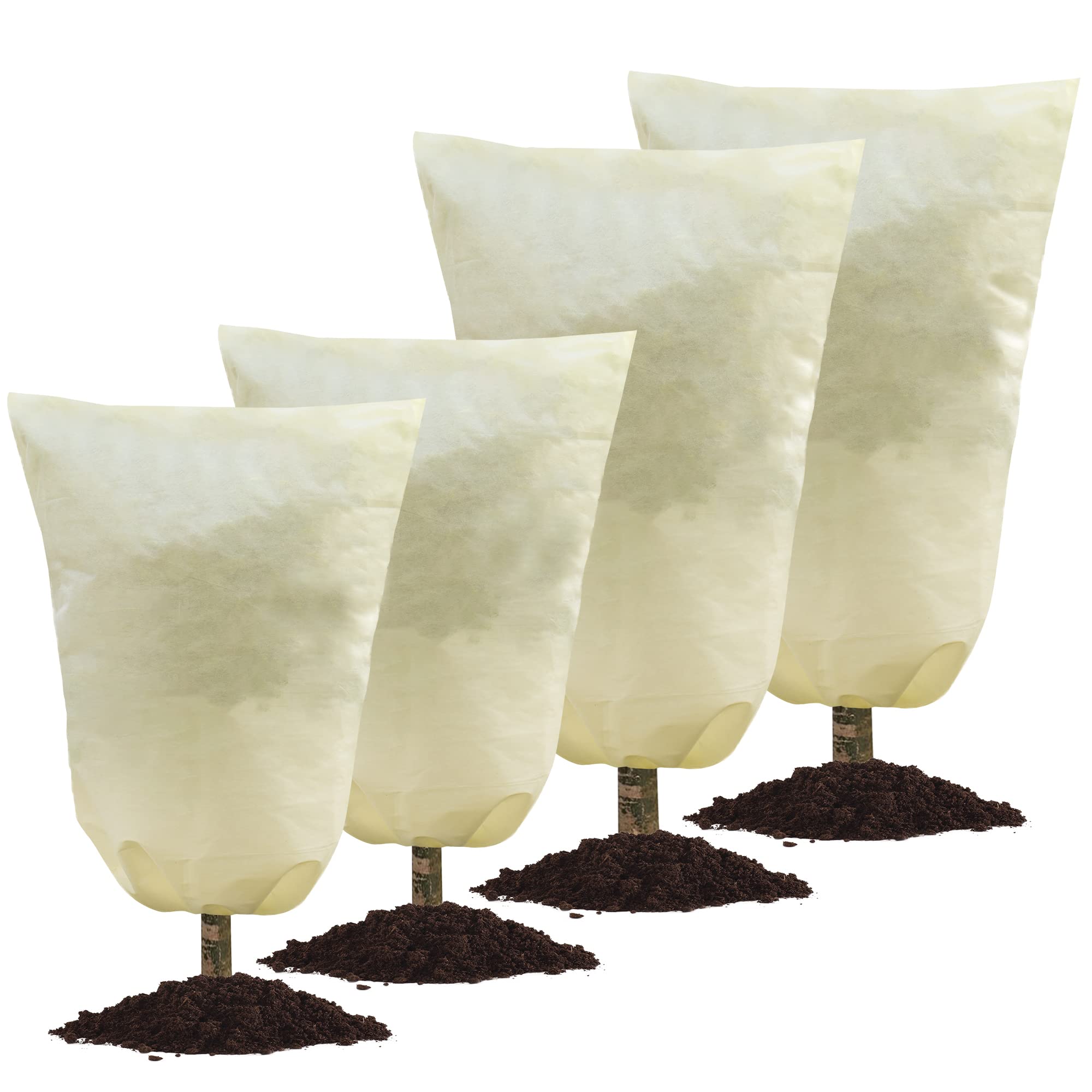 MIXC 2 Packs Plant Covers Freeze Protection, 59" x 19.7" x 21.7" Winter Plant Cover Cold Weather Tree Frost Cloth Warm Blankets Shrub Covers for Outdoor Plant