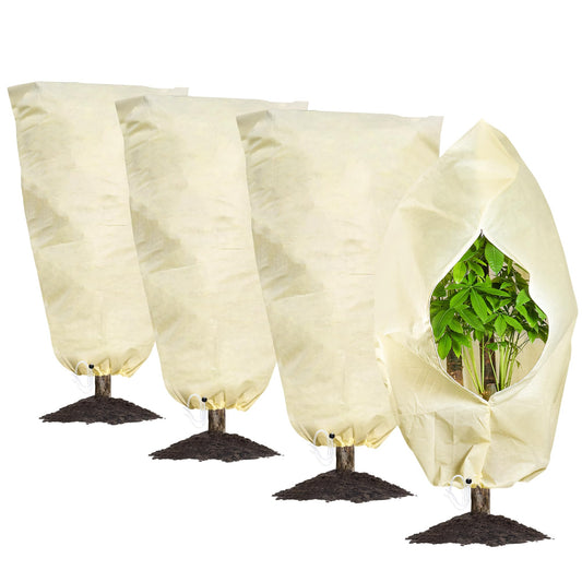 MIXC 2 Packs Plant Covers Freeze Protection, 59" x 19.7" x 21.7" Winter Plant Cover Cold Weather Tree Frost Cloth Warm Blankets Shrub Covers for Outdoor Plant