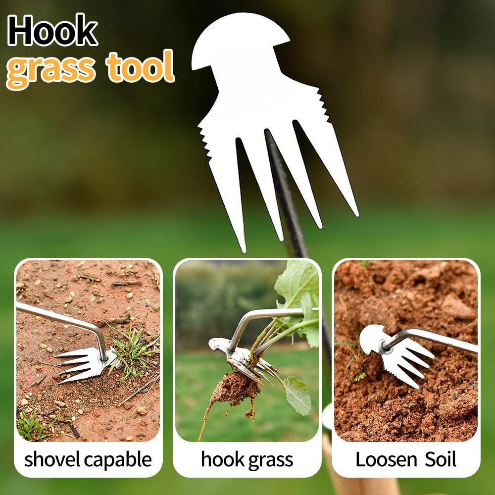 3 Pcs Stainless Steel Garden Weeder Tool