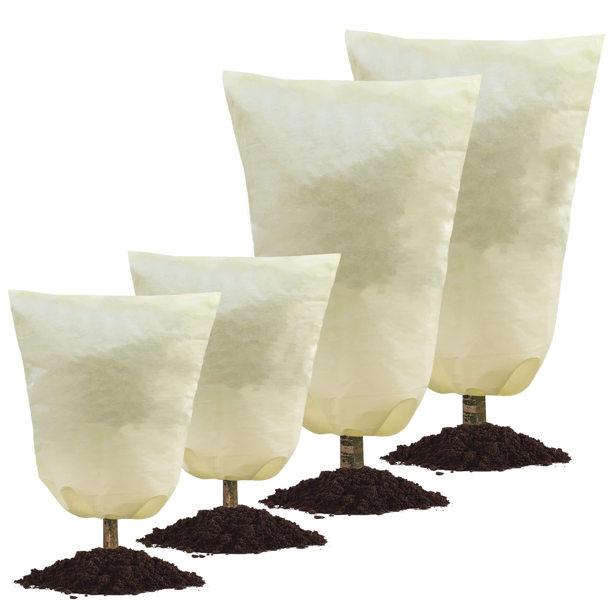 MIXC 2 Packs Plant Covers Freeze Protection, 59" x 19.7" x 21.7" Winter Plant Cover Cold Weather Tree Frost Cloth Warm Blankets Shrub Covers for Outdoor Plant