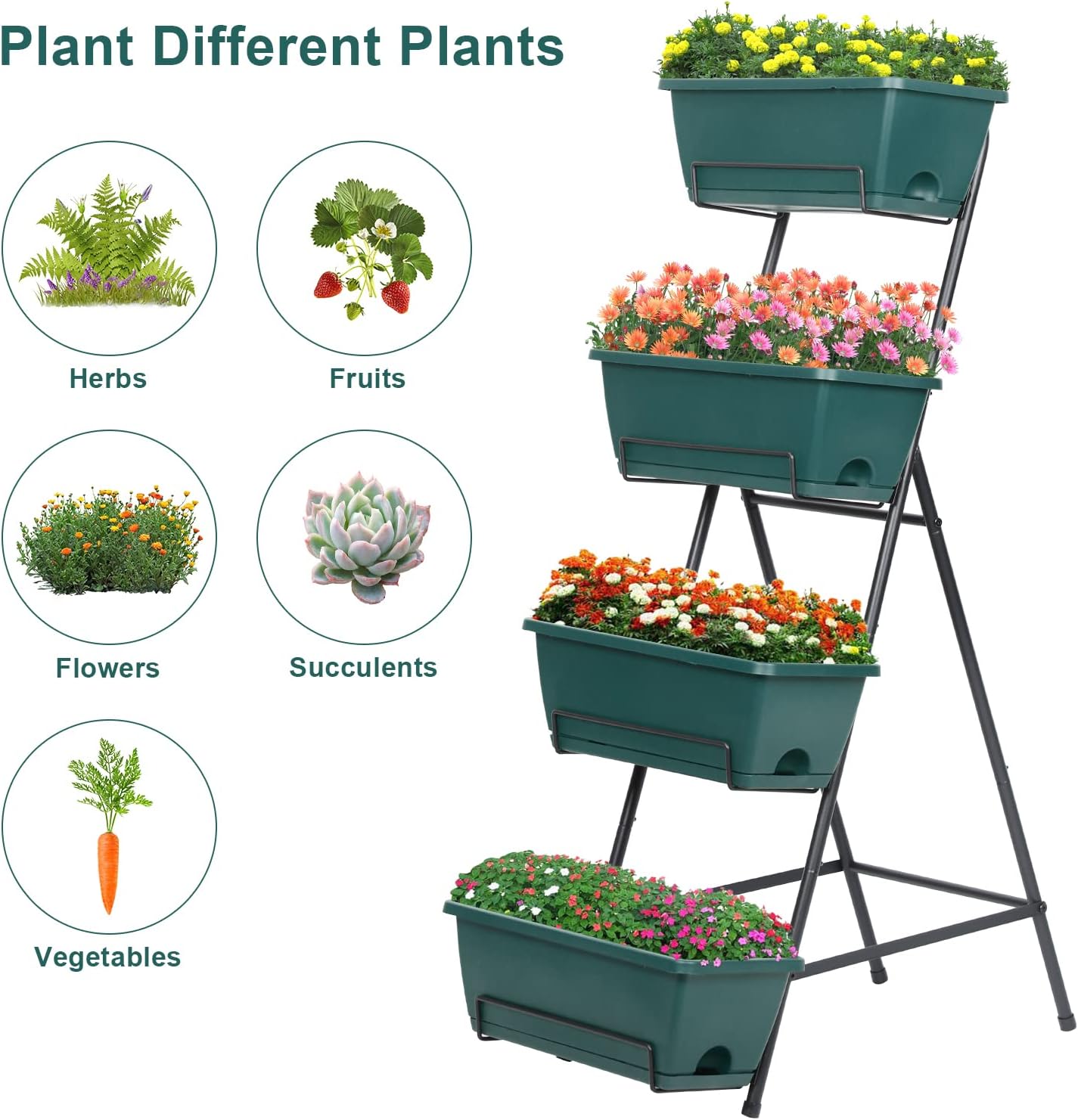 3 or 4 Tiers Vertical Raised Garden Beds