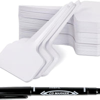 Plant Labels 200Pcs 4 InchT-Type Plant Name Tags Garden Seed Labels Markers Plastic Tag for Outdoor Waterproof Plant Label Stakes with Permanent Marking Pen