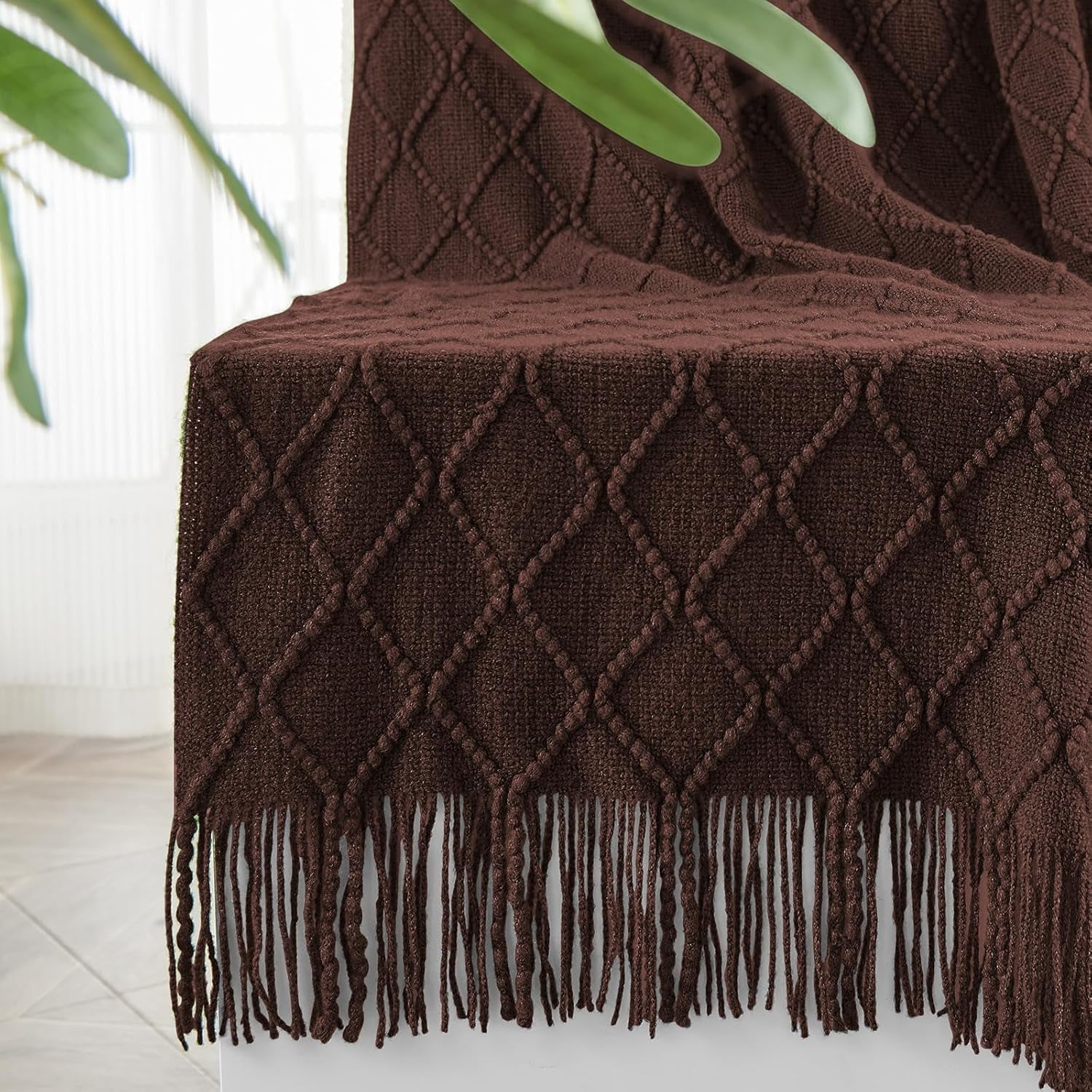 Cable Knit Throw Blanket