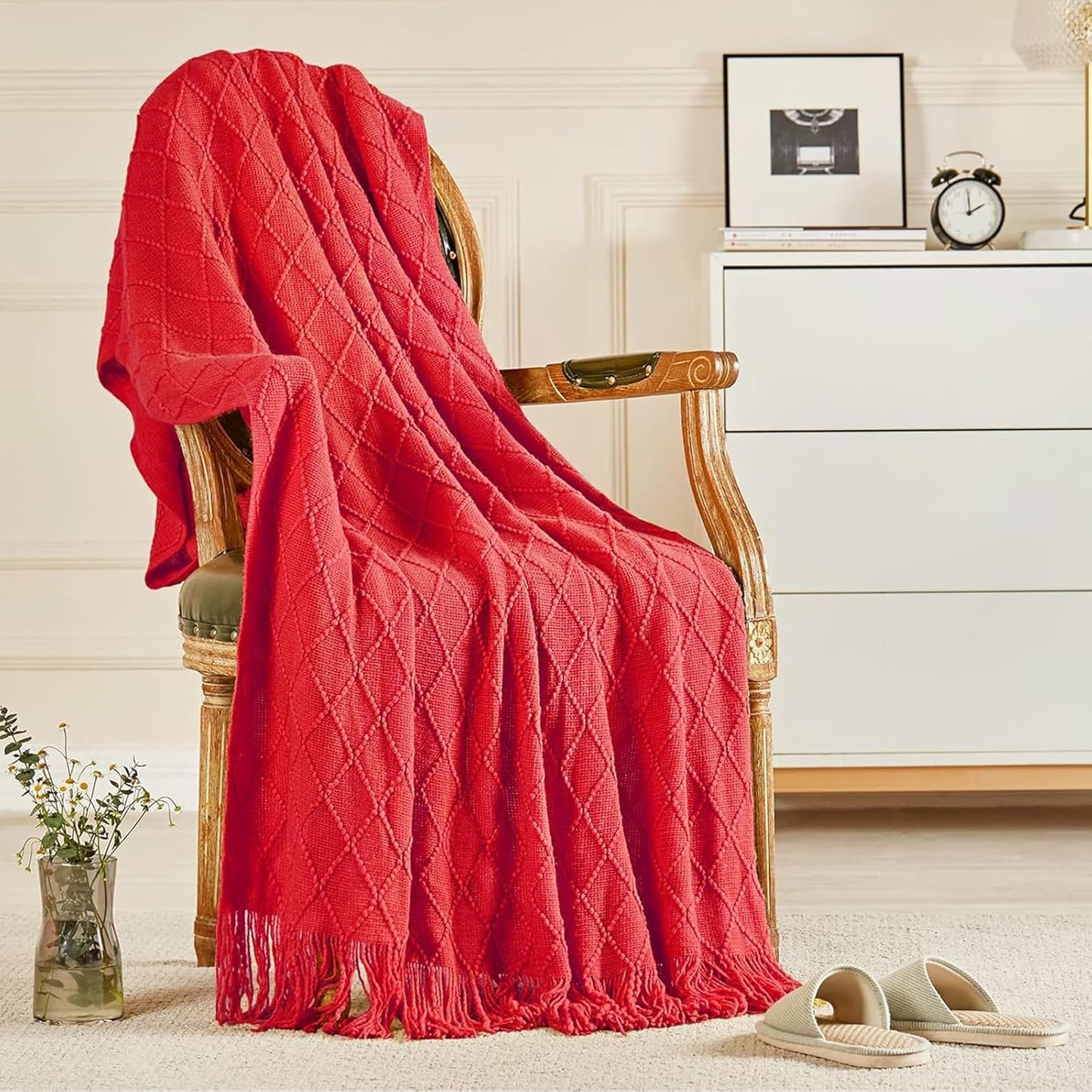 Cable Knit Throw Blanket