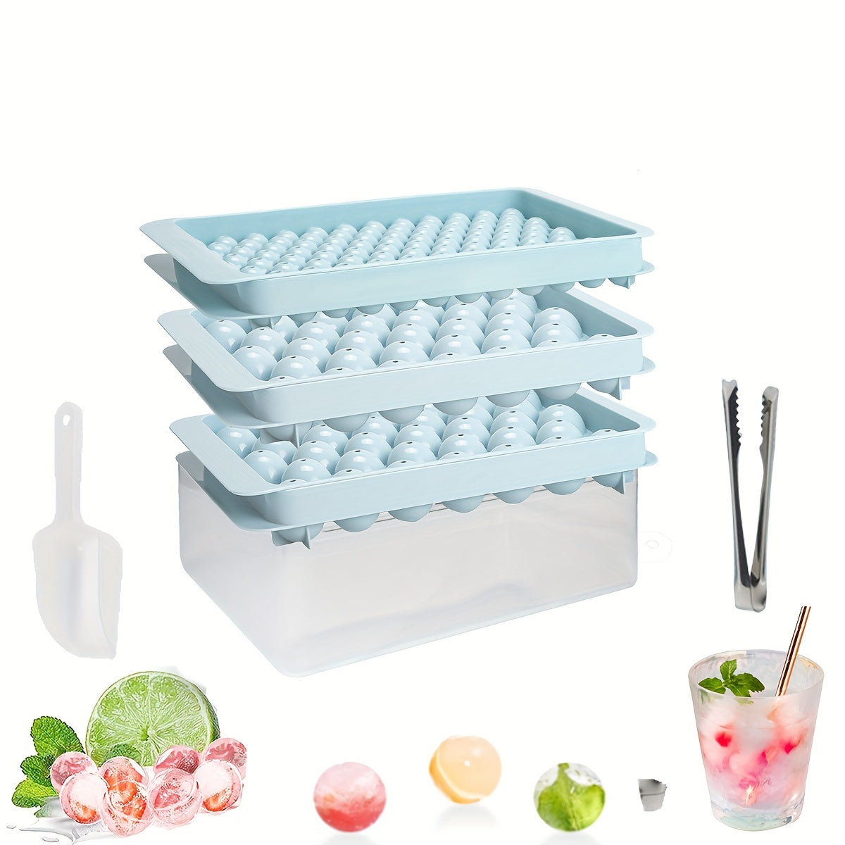 Ice Molds | Ice Trays - Blue and Green