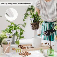 Plant Labels 200Pcs 4 InchT-Type Plant Name Tags Garden Seed Labels Markers Plastic Tag for Outdoor Waterproof Plant Label Stakes with Permanent Marking Pen