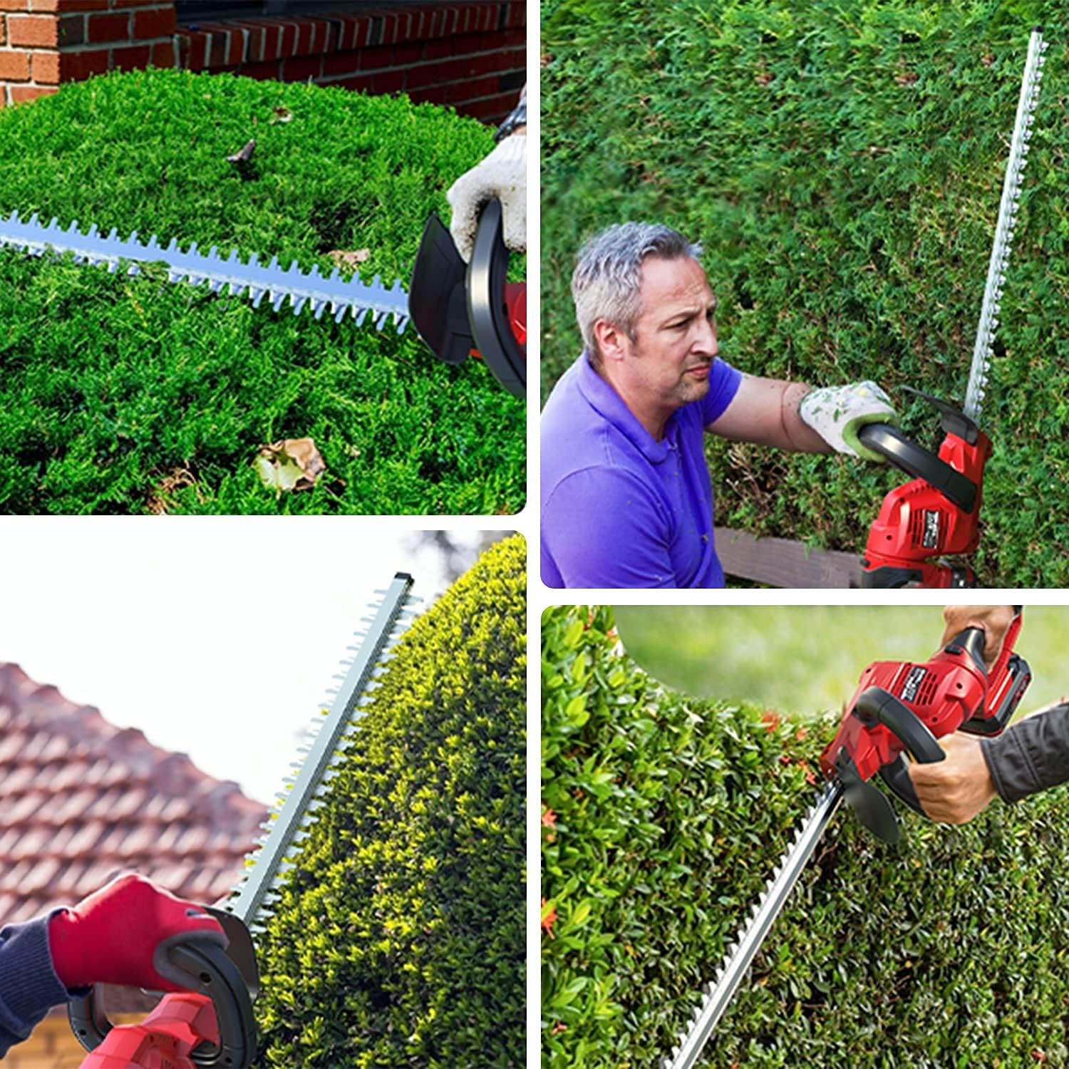 20V Electric Hedge Trimmer with Battery & Fast Charger