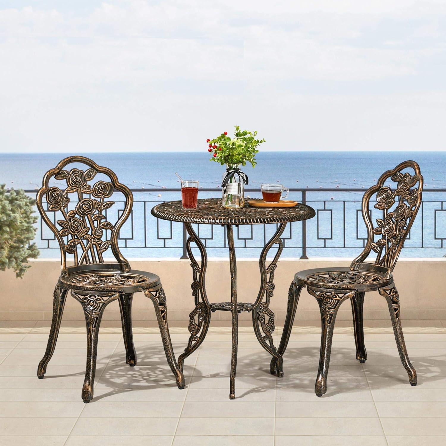Wrought Iron Garden Table Set