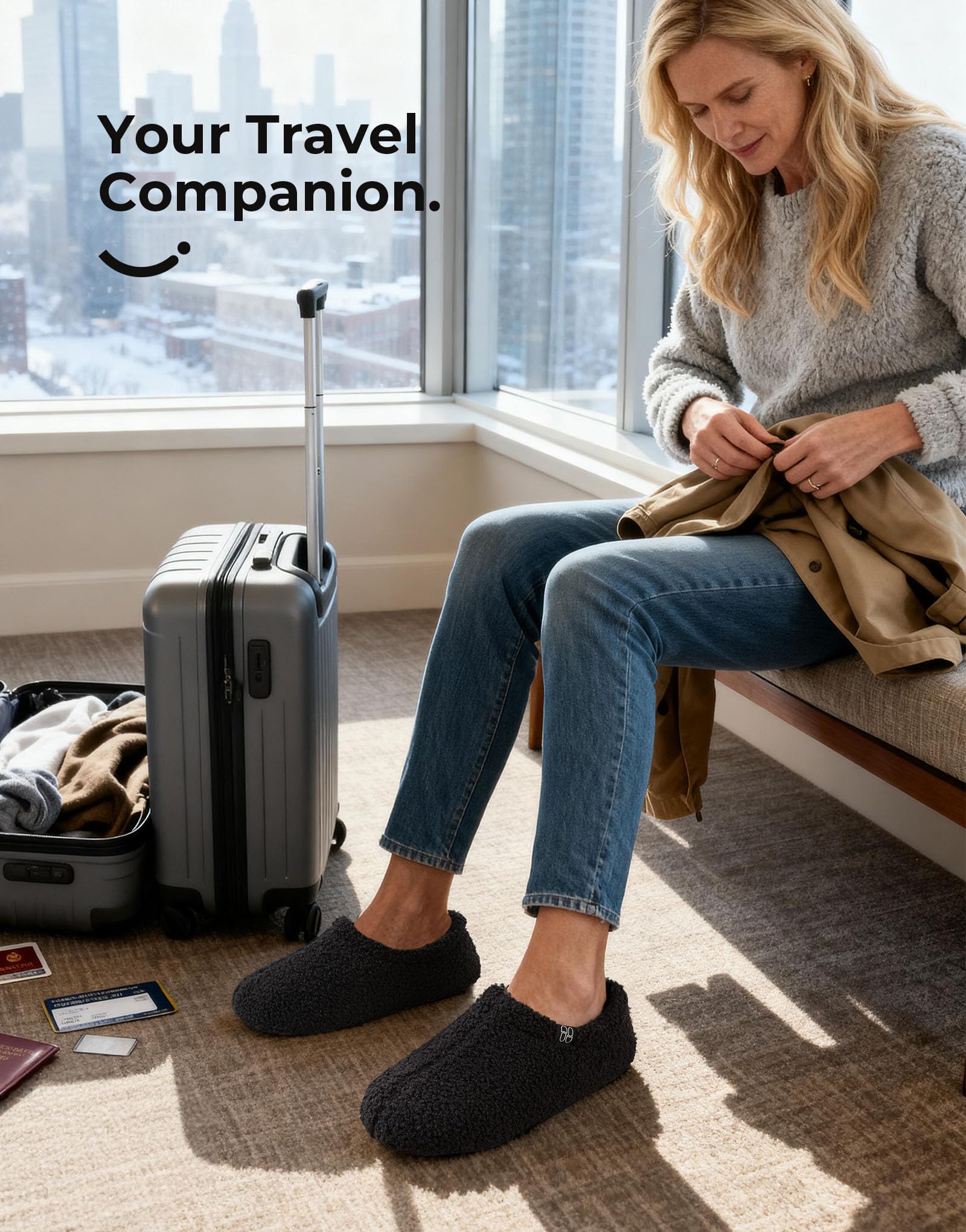 Faux Fur Slippers for Women