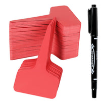 Plant Labels 200Pcs 4 InchT-Type Plant Name Tags Garden Seed Labels Markers Plastic Tag for Outdoor Waterproof Plant Label Stakes with Permanent Marking Pen