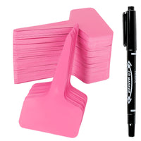Plant Labels 200Pcs 4 InchT-Type Plant Name Tags Garden Seed Labels Markers Plastic Tag for Outdoor Waterproof Plant Label Stakes with Permanent Marking Pen