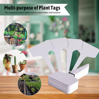 Plant Labels 200Pcs 4 InchT-Type Plant Name Tags Garden Seed Labels Markers Plastic Tag for Outdoor Waterproof Plant Label Stakes with Permanent Marking Pen