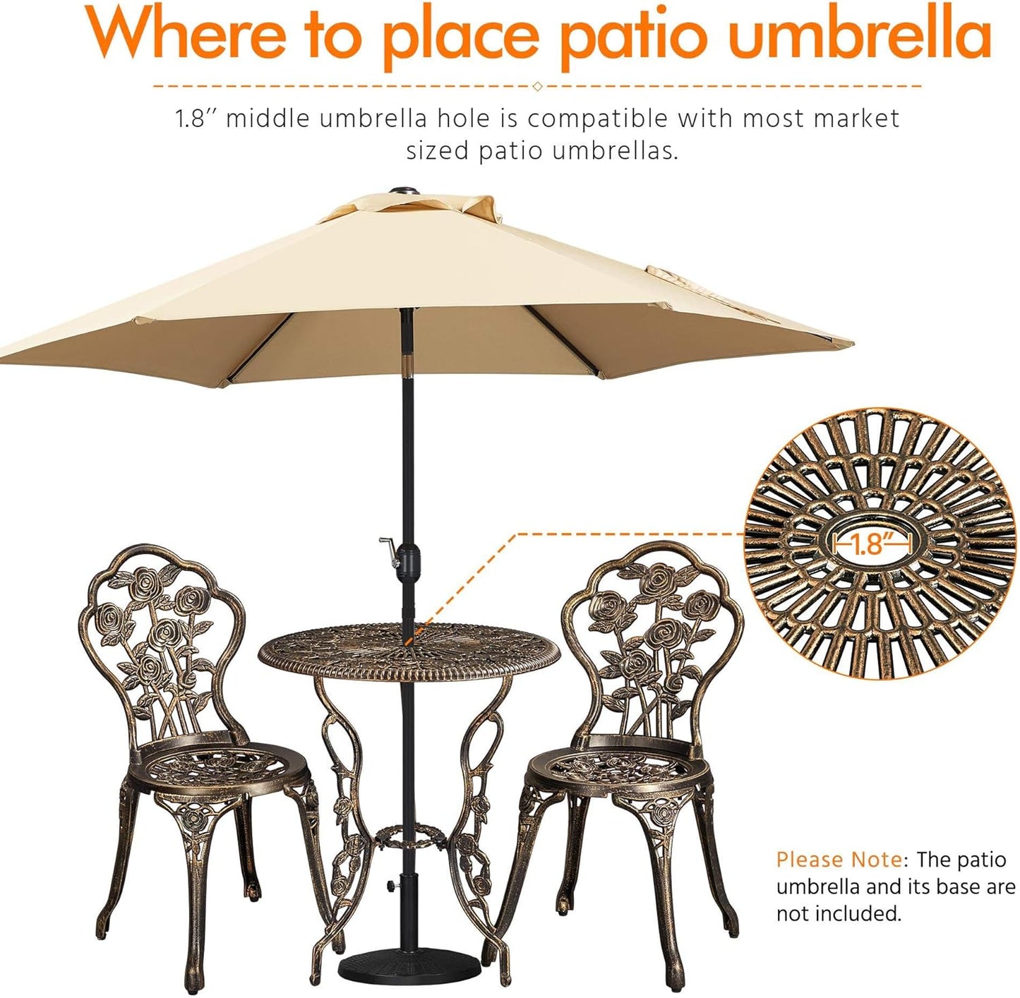 Wrought Iron Garden Table Set