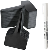 Plant Labels 200Pcs 4 InchT-Type Plant Name Tags Garden Seed Labels Markers Plastic Tag for Outdoor Waterproof Plant Label Stakes with Permanent Marking Pen