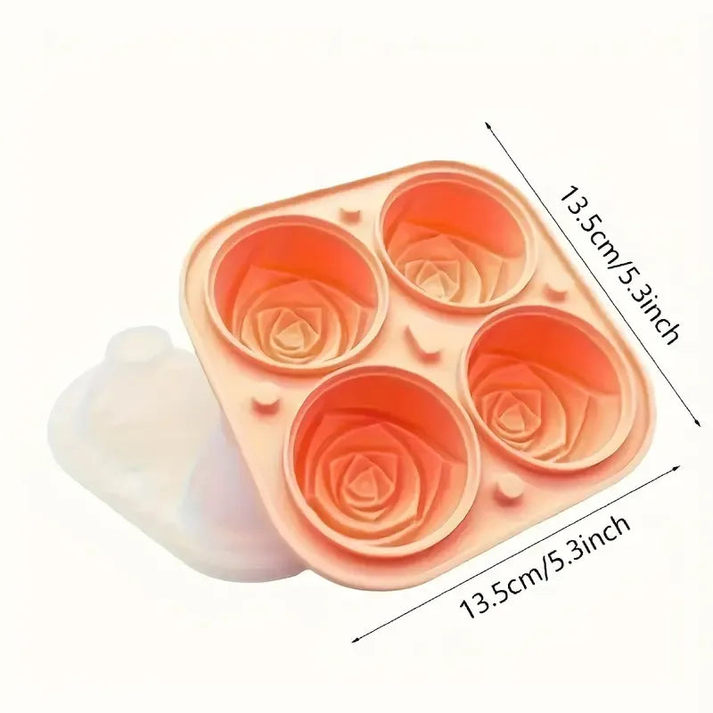 8 Packs Rose Ice Mold | Rose Silicone Ice Mold