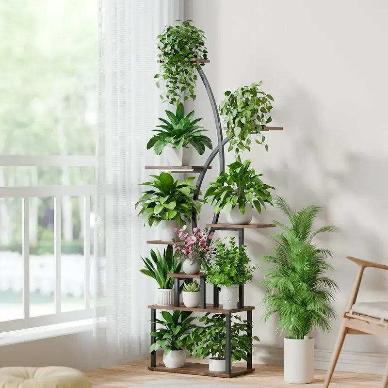 8 Tier Indoor Plant Stand with Grow Light