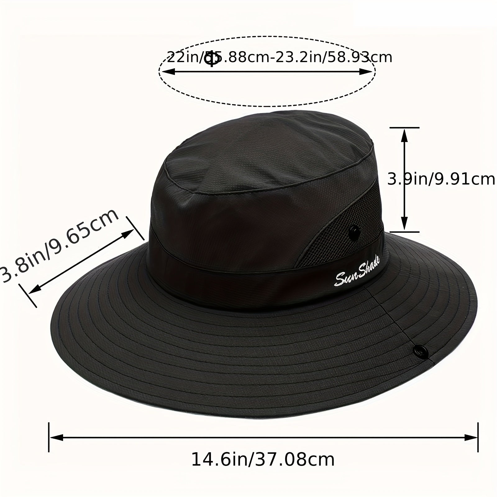 Unisex Wide Brim Bucket Hat