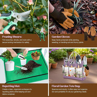 9-Pcs Heavy-Duty Gardening Tools Gift Set for Her & Him