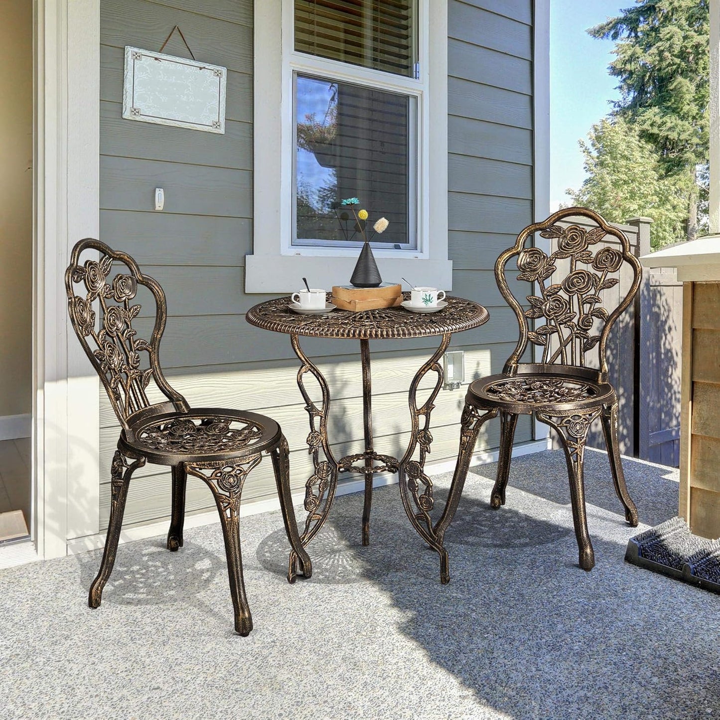 Wrought Iron Garden Table Set