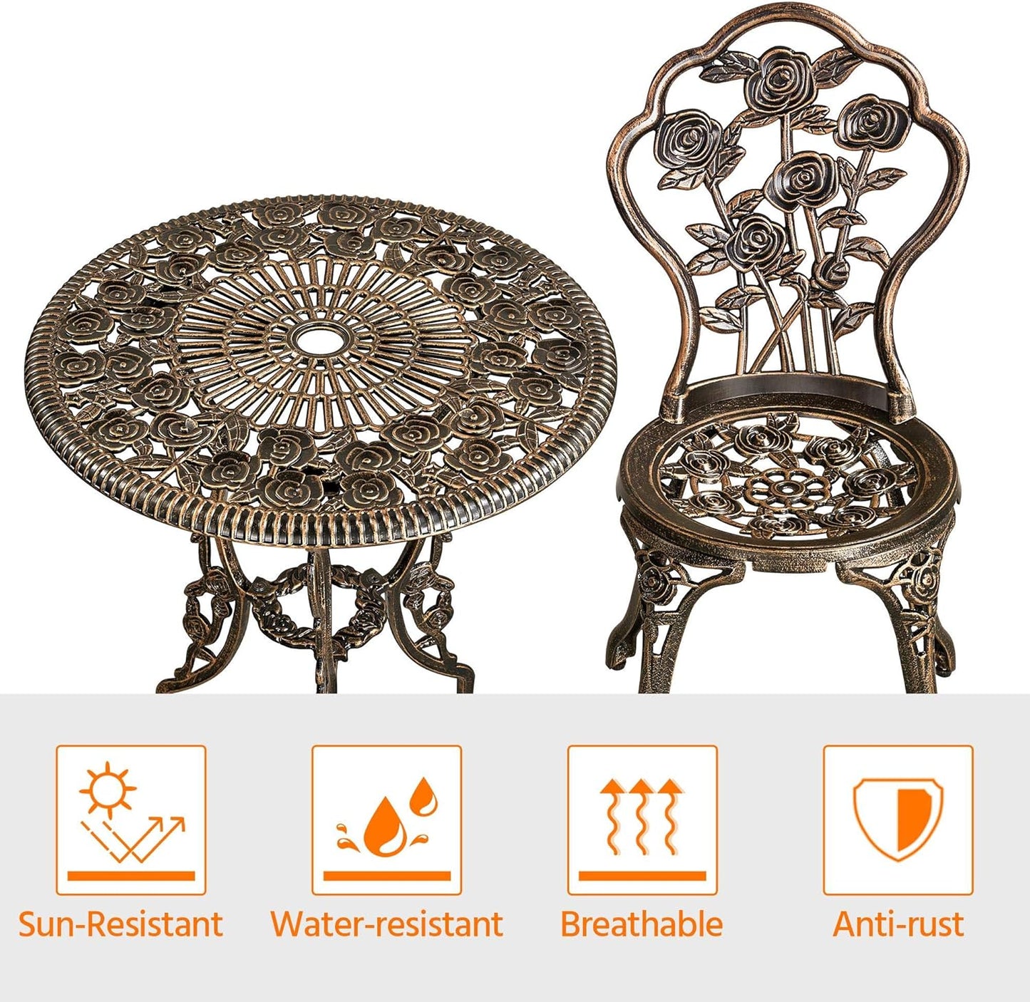 Wrought Iron Garden Table Set