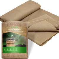 40 in X 13 Ft Burlap Fabric, High Density Natural Jute Fiber, Multipurpose Burlap for Gardening, Outdoor Plant Care, Weed Barrier, DIY Crafts, and Decoration