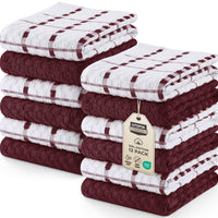 Utopia Towels - Kitchen Towels 12 Pack, 15 x 25 Inches, 100% Ring Spun Cotton Super Soft and Absorbent Linen Dish, Tea and Bar Towels Set, Black