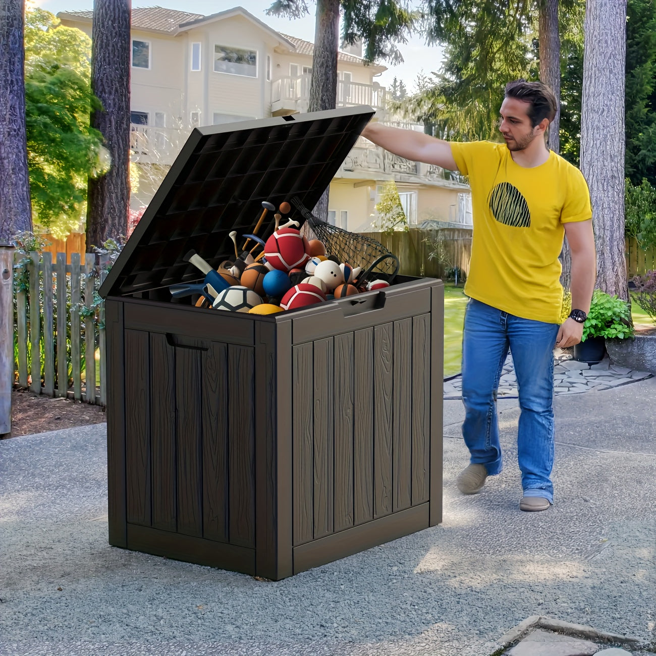 35/75 Gallon Black Outdoor Storage Box