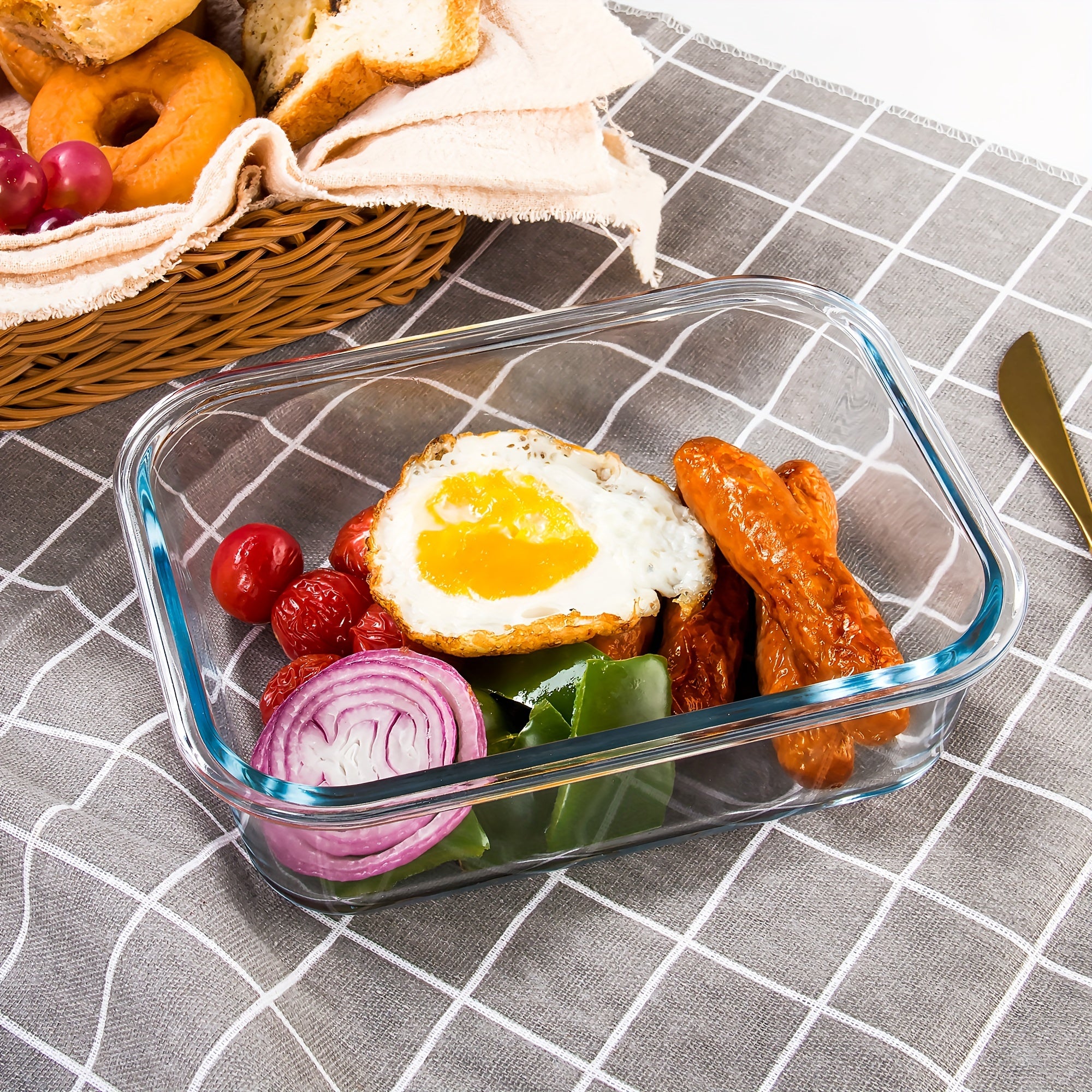 12 Packs Glass Lunch Box with Airtight Lids